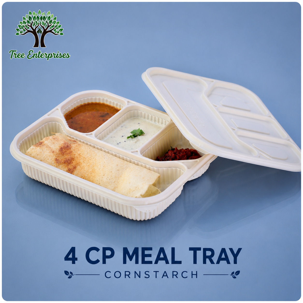 4CP MEAL TRAY WITH LID
